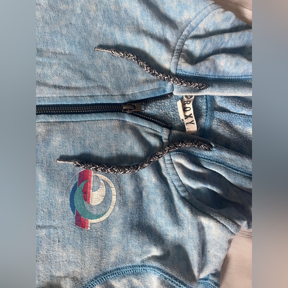Vintage Roxy Y2K zip-up Hoodie Lightweight size XS - Picture 3 of 9